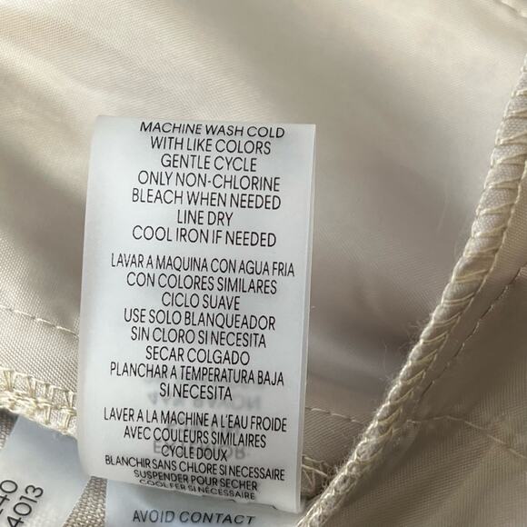 Calvin Klein Tan Khaki Wide Leg Casual Dress Work Pant Capri Size 10 - Picture 5 of 10